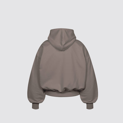 Boxy Flowy Hoodie (Hazelnut)