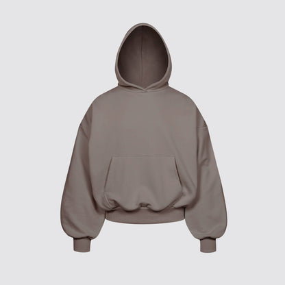 Boxy Flowy Hoodie (Hazelnut)