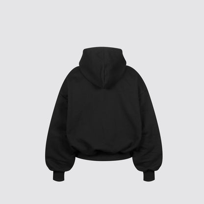 Boxy Ultra Heavyweight Hoodie (Black)