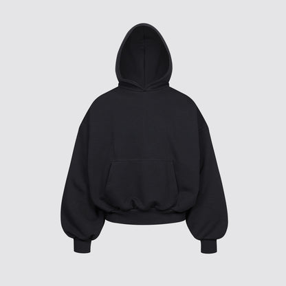 Boxy Flowy Hoodie v2 (Black)