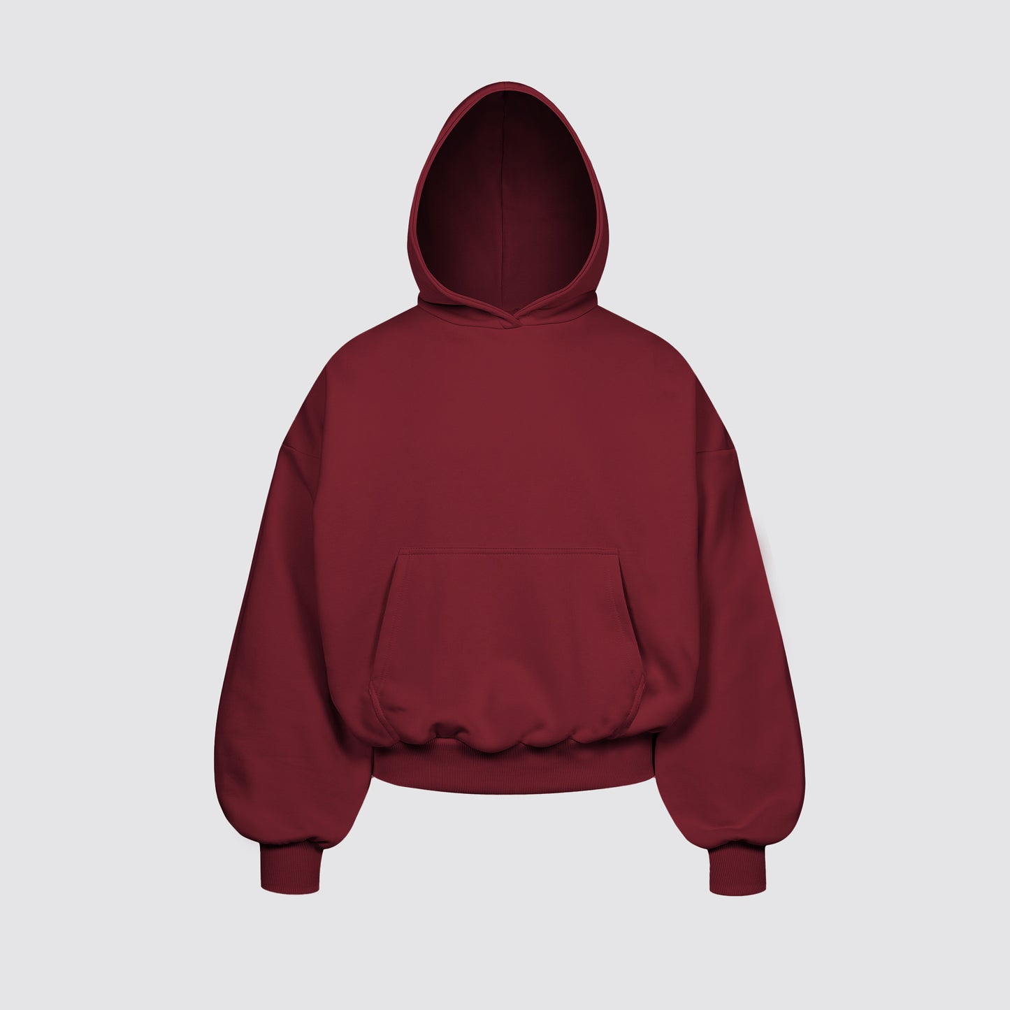 Boxy Flowy Hoodie v2 (Dark Cherry)