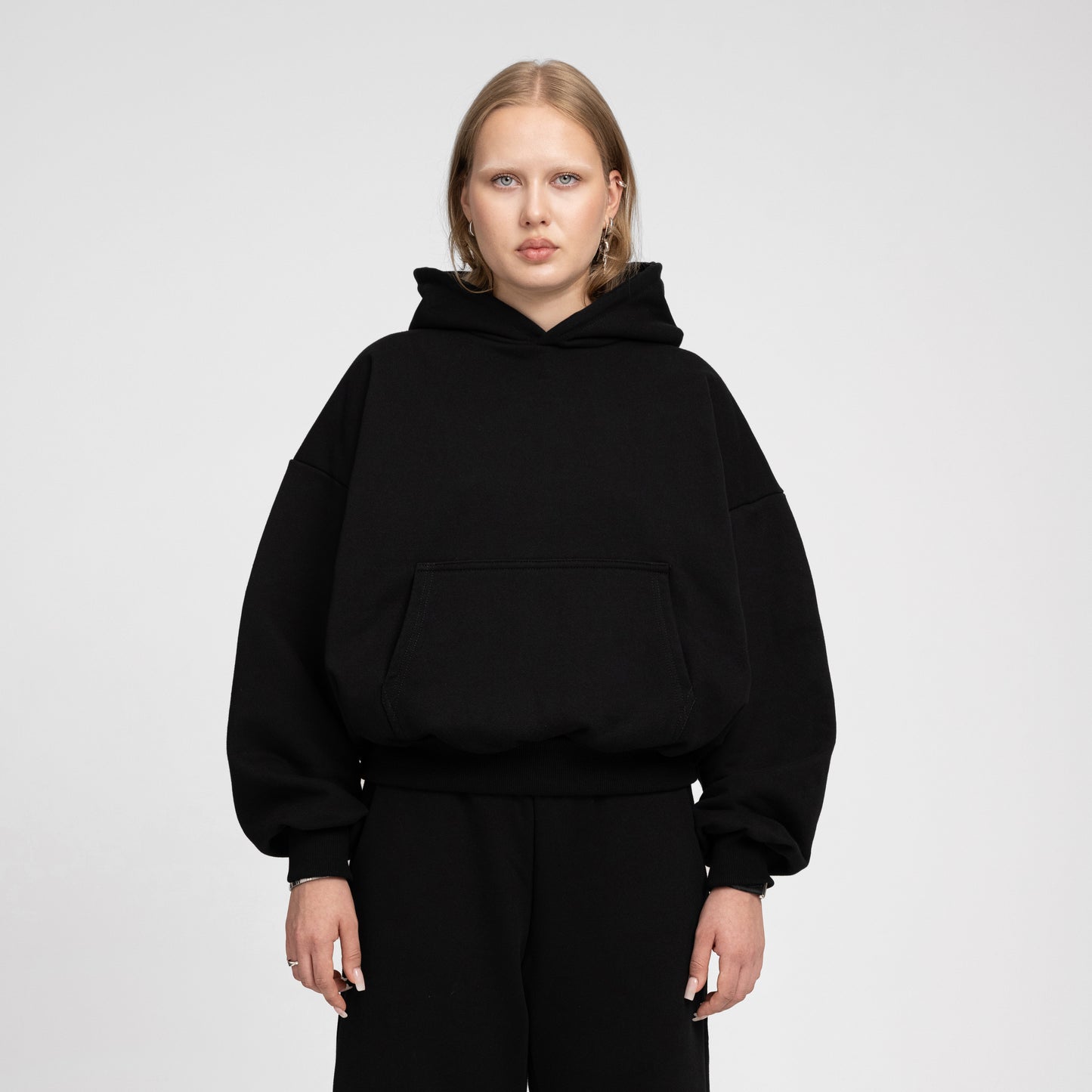 Boxy Ultra Heavyweight Hoodie (Black)