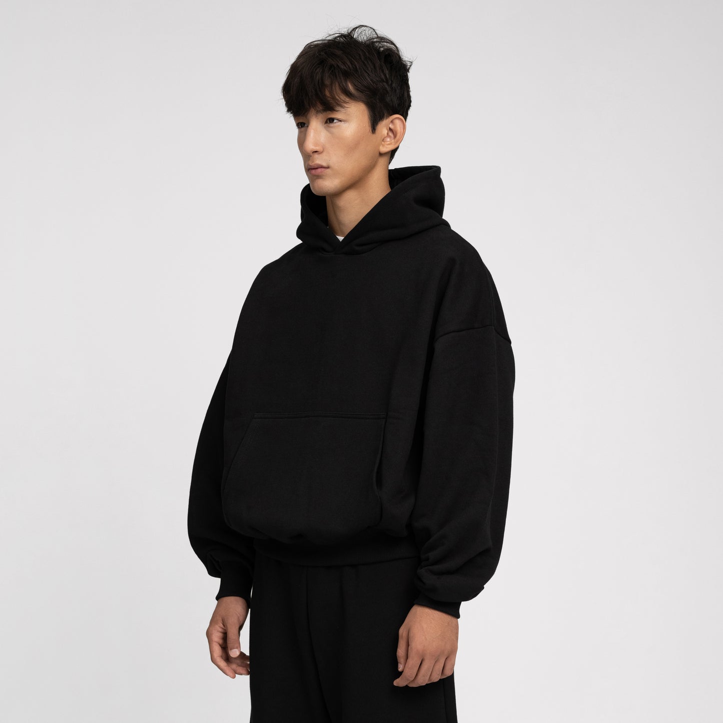 Boxy Ultra Heavyweight Hoodie (Black)