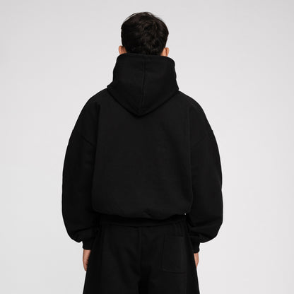 Boxy Ultra Heavyweight Hoodie (Black)