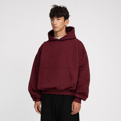 Boxy Ultra Heavyweight Hoodie (Dark Cherry)