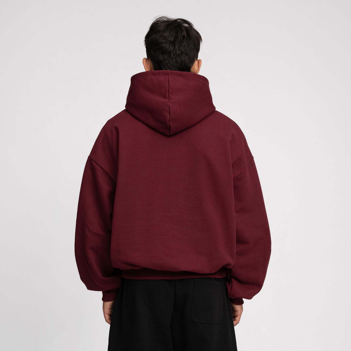 Boxy Ultra Heavyweight Hoodie (Dark Cherry)