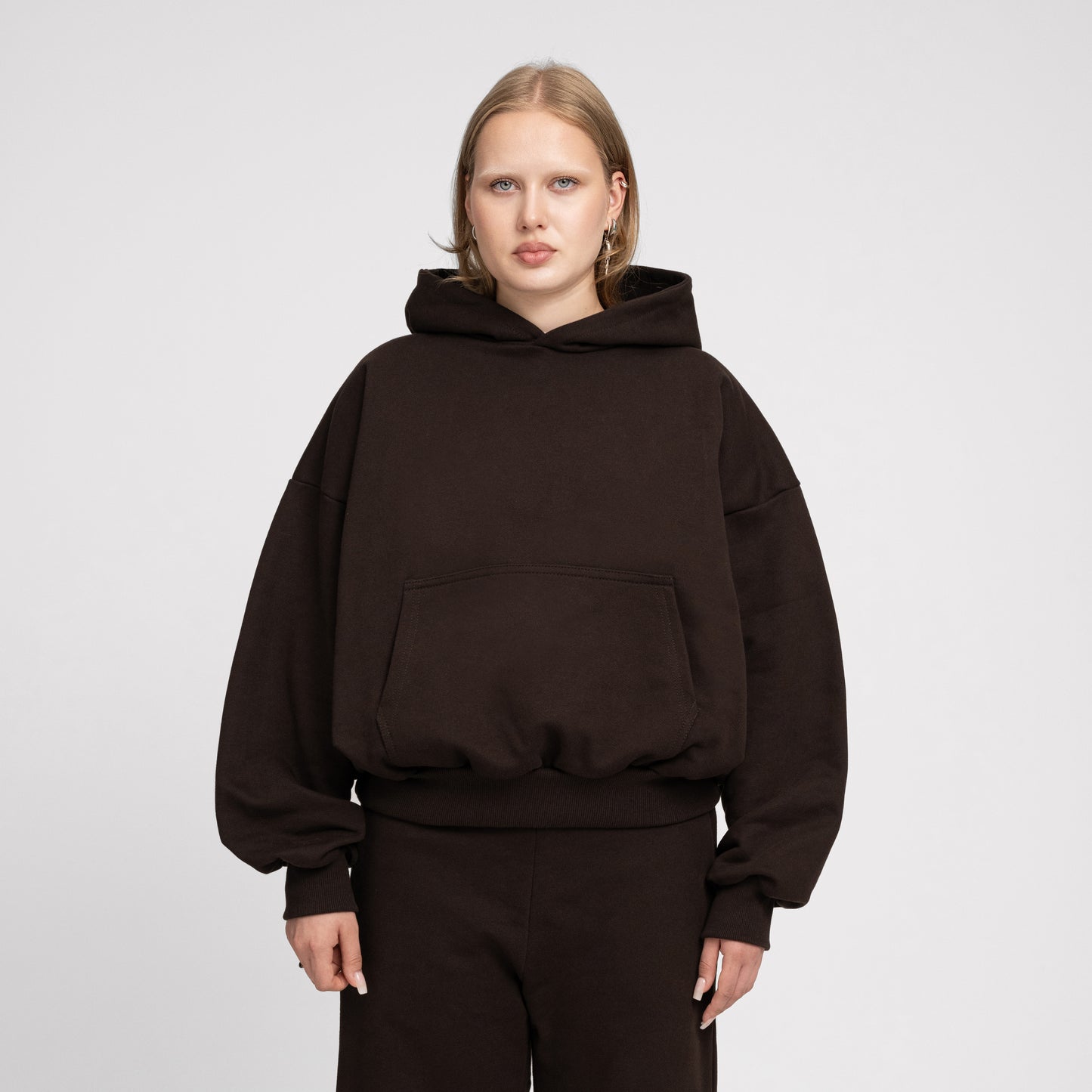 Boxy Ultra Heavyweight Hoodie (Dark Chocolate)