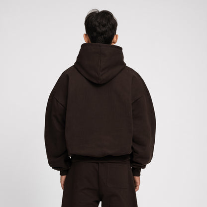 Boxy Ultra Heavyweight Hoodie (Dark Chocolate)