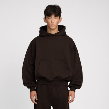 Boxy Ultra Heavyweight Hoodie (Dark Chocolate)