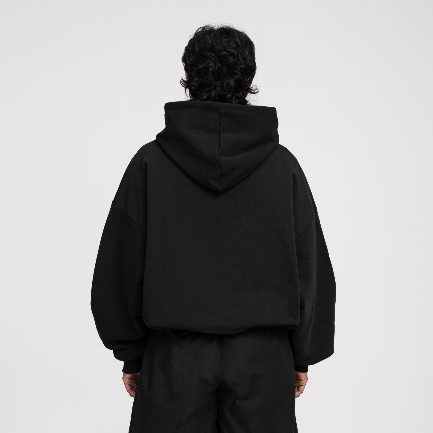 Boxy Flowy Hoodie v2 (Black)