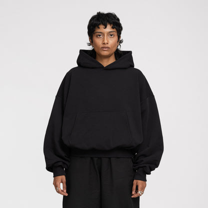 Boxy Flowy Hoodie v2 (Black)