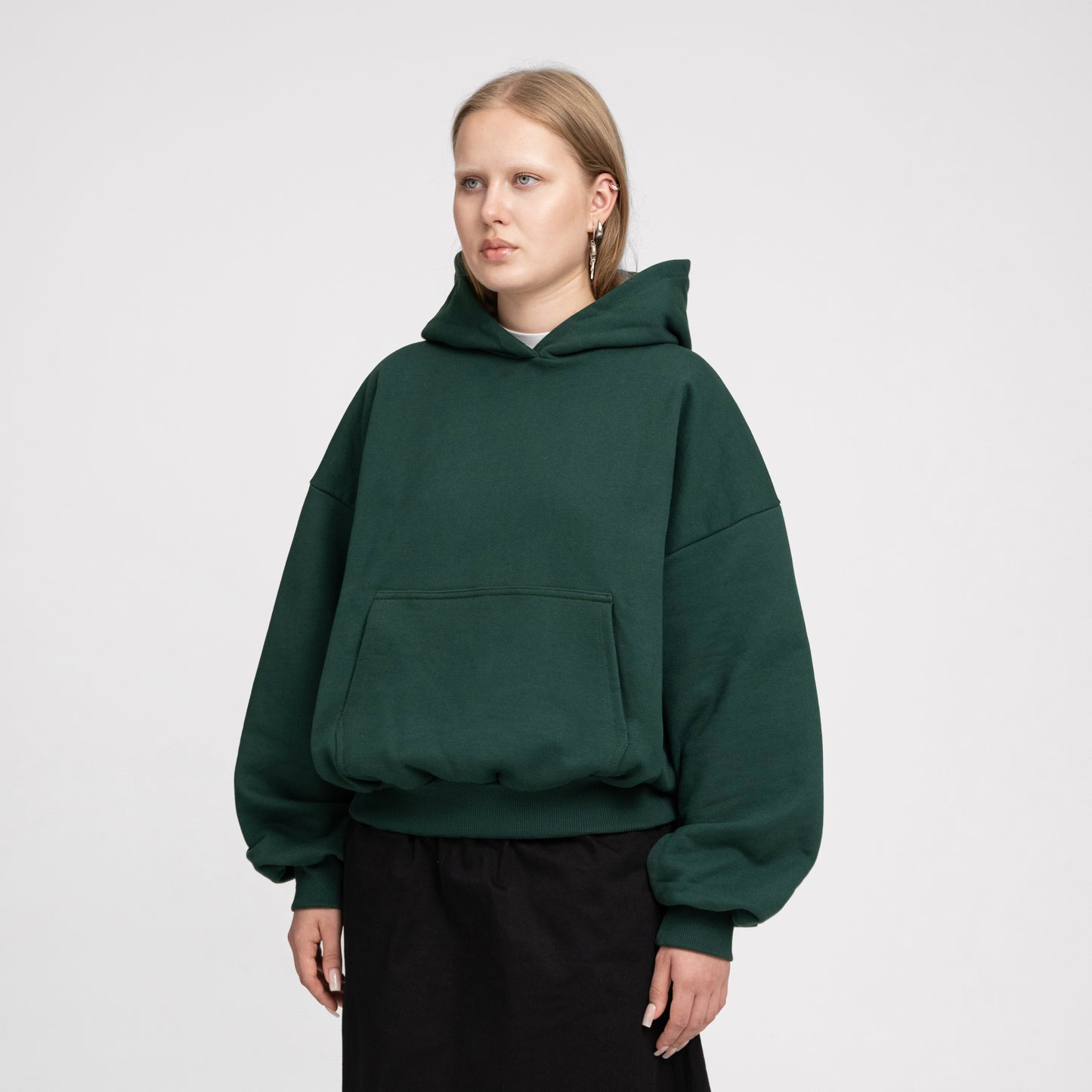 Boxy Ultra Heavyweight Hoodie (Forest Green)