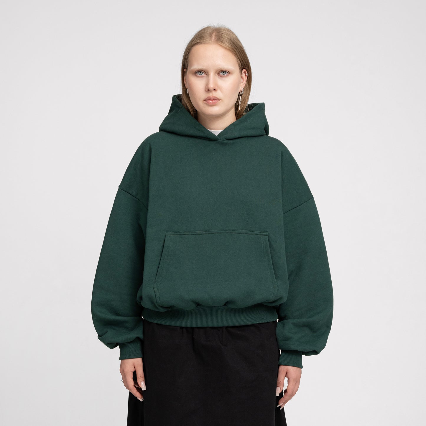 Boxy Ultra Heavyweight Hoodie (Forest Green)