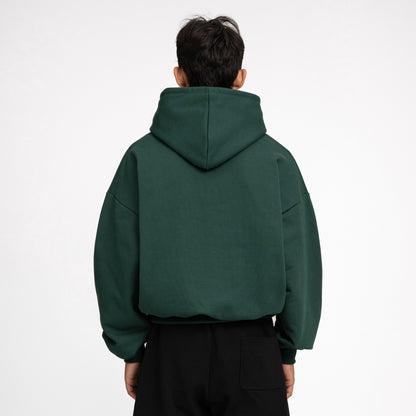 Boxy Ultra Heavyweight Hoodie (Forest Green)