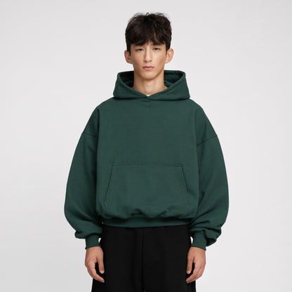 Boxy Ultra Heavyweight Hoodie (Forest Green)