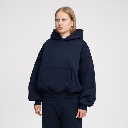 Boxy Ultra Heavyweight Hoodie (Dark Navy)