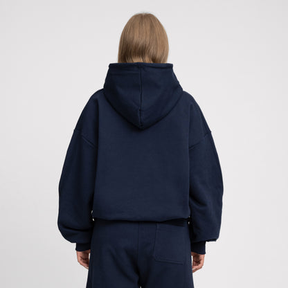 Boxy Ultra Heavyweight Hoodie (Dark Navy)