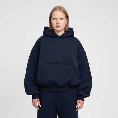 Boxy Ultra Heavyweight Hoodie (Dark Navy)