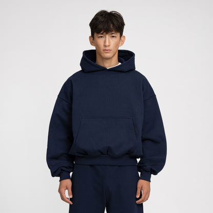 Boxy Ultra Heavyweight Hoodie (Dark Navy)