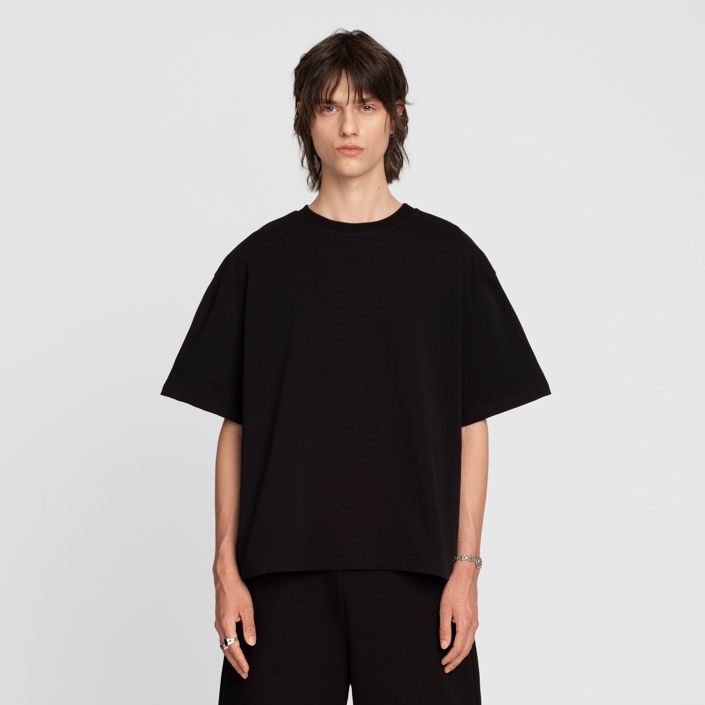 Boxy Midweight T-shirt (Black)